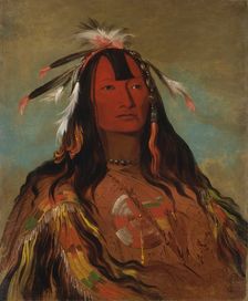 Hee-oh'ks-te-kin, Rabbit's Skin Leggings, 1832. Creator: George Catlin