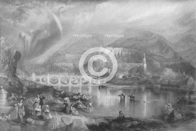 'Heidelberg With A Rainbow', c1840, (1917). Artist: JMW Turner.