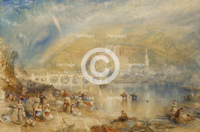 Heidelberg, with a Rainbow, . Creator: Turner, Joseph Mallord William (1775-1851).