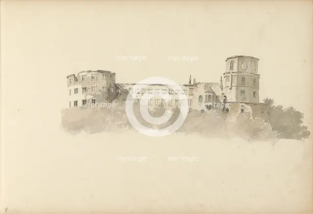 Heidelberg Castle, 1820-1896. Creator: Kasparus Karsen.