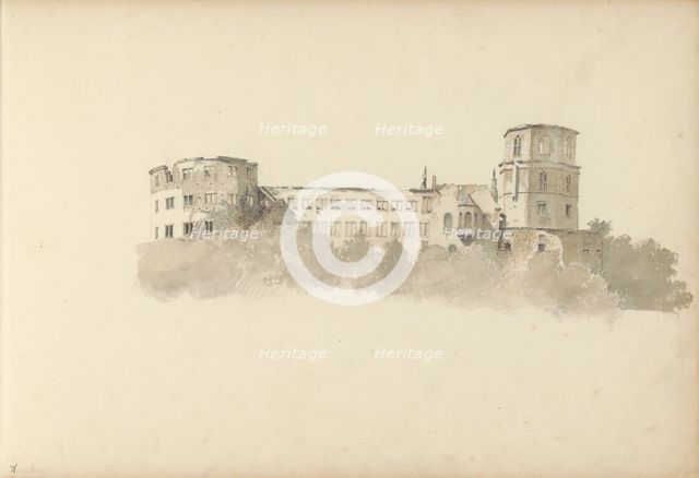 Heidelberg Castle, 1820-1896. Creator: Kasparus Karsen.