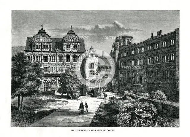 Heidelberg Castle, Germany, 1879. Artist: Charles Barbant