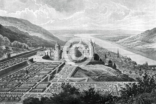 Heidelberg Castle, Germany, in 1620 (1903).Artist: Matthaus Merian