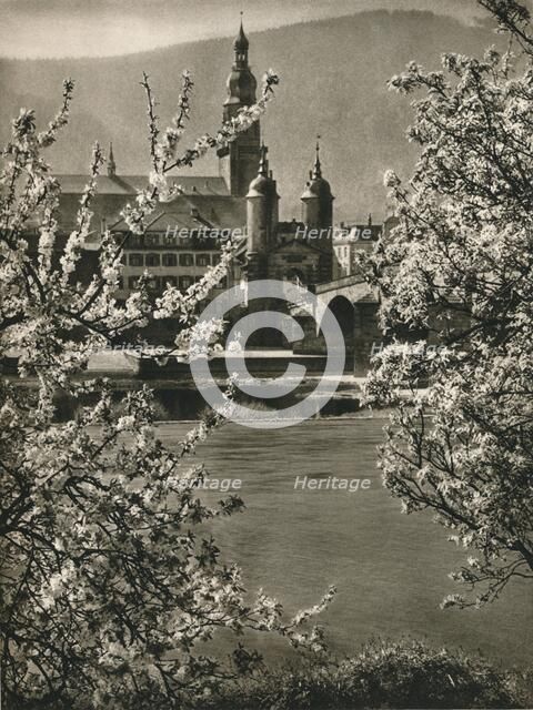 'Heidelberg. On the old Neckar Bridge', 1931. Artist: Kurt Hielscher.