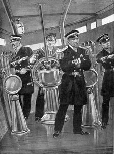 Heihachiro Togo on his flagship, Japanese naval commander, Russo-Japanese War, 1904-5