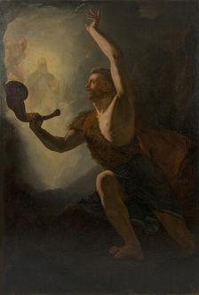 Heimdall Summons the Gods to Battle , 1828. Creator: Baade, Knud (1808-1879)
