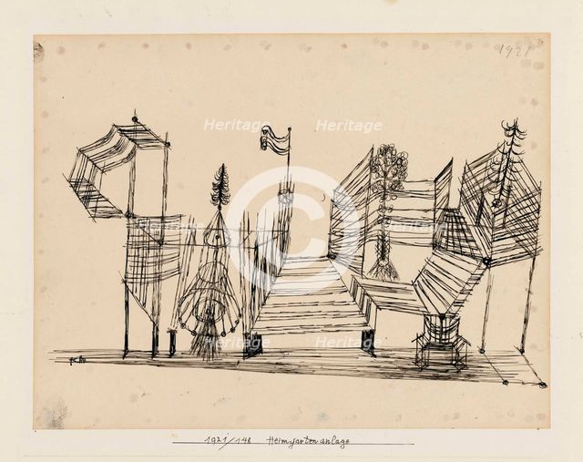 Heimgartenanlage (Home Garden Plot), 1921. Creator: Klee, Paul (1879-1940).