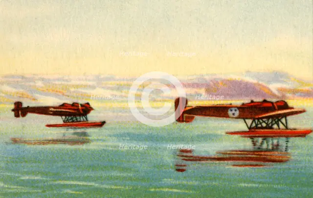 Heinkel HE 5 seaplanes used in the search for Umberto Nobile, North Pole, 1928, (1932). Creator: Unknown.