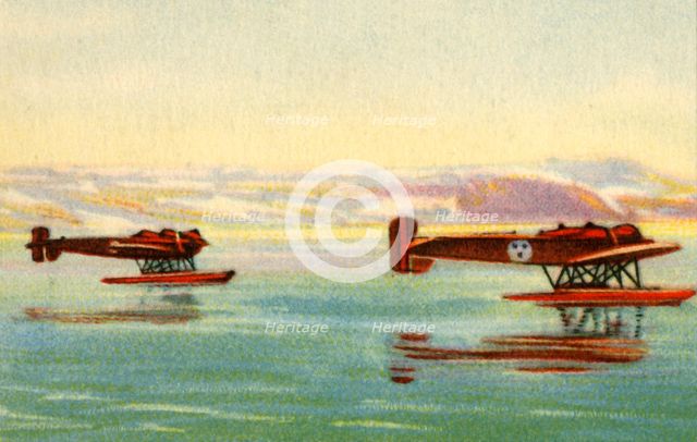 Heinkel HE 5 seaplanes used in the search for Umberto Nobile, North Pole, 1928, (1932). Creator: Unknown.