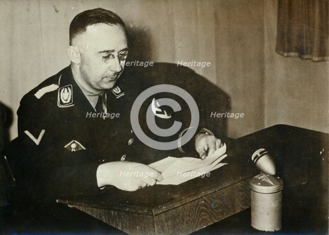 Heinrich Himmler, Reichsführer of the SS, c1930s-c1940s. Creator: Unknown.