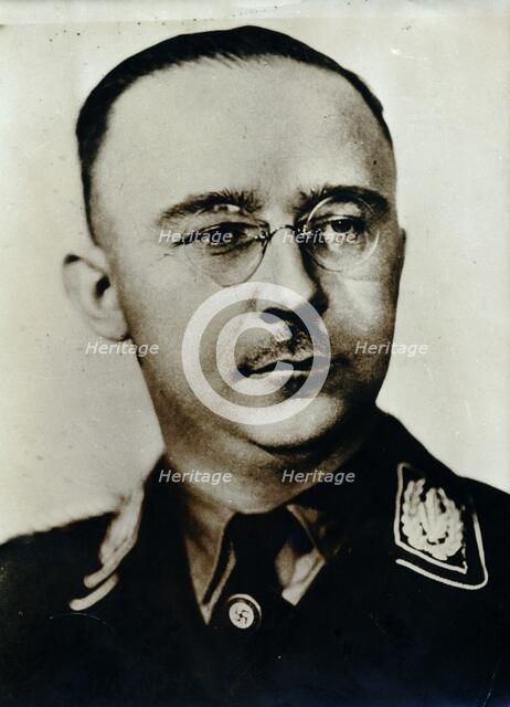 Heinrich Himmler, Reichsführer of the SS, c1930s-c1940s. Artist: Unknown