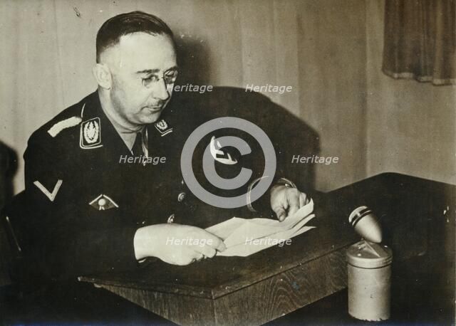 Heinrich Himmler, Reichsführer of the SS, c1930s-c1940s. Artist: Unknown