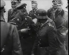 Heinrich Himmler Standing Next to and Pointing Towards a German Army Commander With..., 1939. Creator: British Pathe Ltd