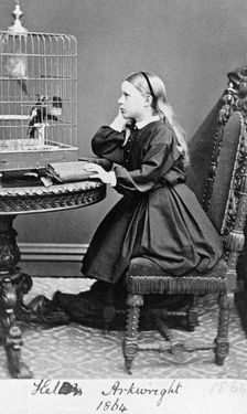Helen Arkwright at Willersley Castle, Derbyshire, 1864