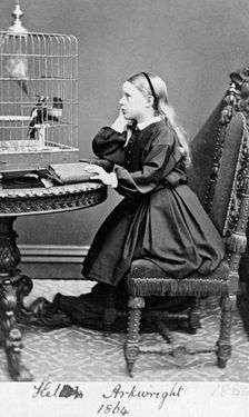 Helen Arkwright at Willersley Castle, Derbyshire, 1864. Creator: Unknown