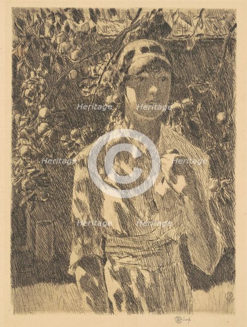 Helen Burke, 1917. Creator: Frederick Childe Hassam.