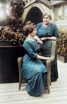 Helen Keller & Mrs. Macy, 1913. Creator: Bain News Service