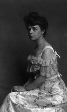 Helen Hay, three-quarter length portrait, seated, facing left, n.d.. Creator: Frances Benjamin Johnston