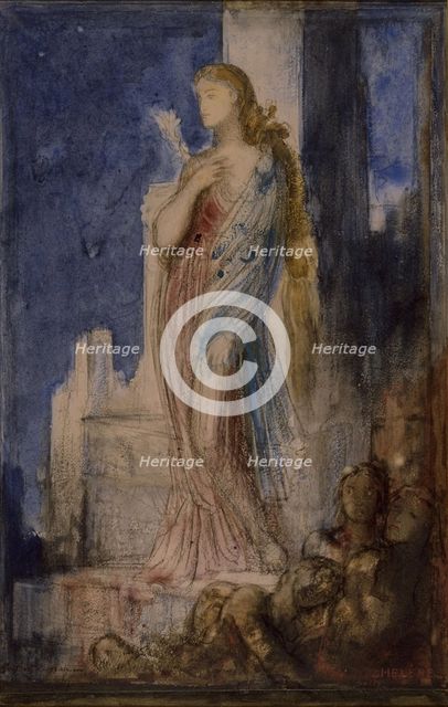 Helen on the Ramparts of Troy. Artist: Moreau, Gustave (1826-1898)