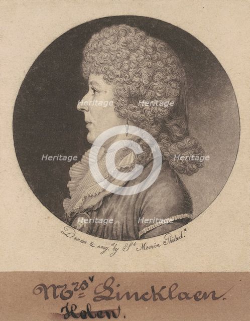 Helen Ledyard Lincklaen, 1798. Creator: Charles Balthazar Julien Févret de Saint-Mémin.