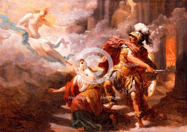 Helen Saved by Venus from the Wrath of Aeneas, 1779. Creator: Jacques Henri Sablet.