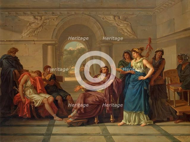 Helen Recognising Telemachus, Son of Odysseus, 1795. Creator: Jean Jacques Lagrenee.
