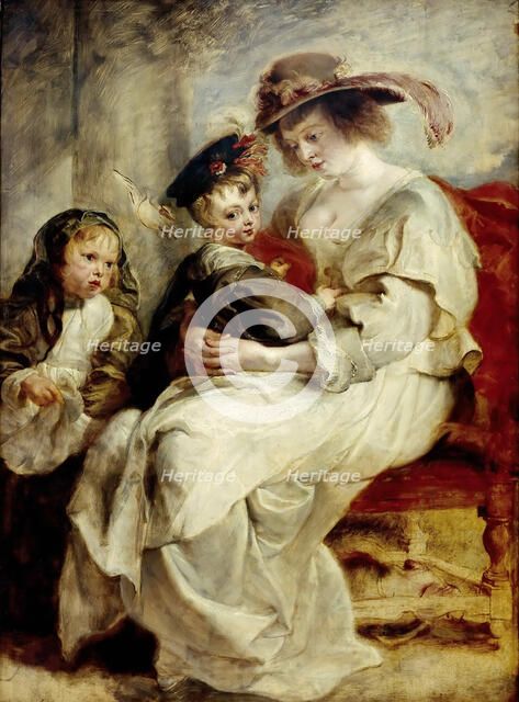 Helena Fourment with Two of Her Children, ca 1636. Creator: Rubens, Pieter Paul (1577-1640).