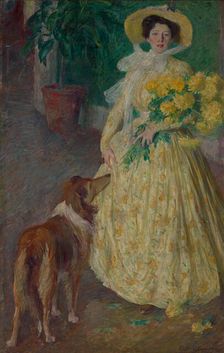 Helene and Bos, about 1900. Creator: Carl Newman