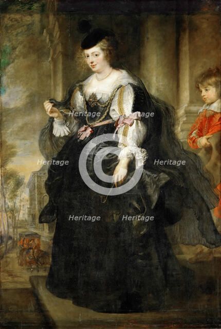 Hélène Fourment with a Carriage. Artist: Rubens, Pieter Paul (1577-1640)