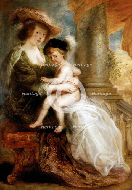 Hélène Fourment with her Son Francis , 1635. Creator: Rubens, Pieter Paul (1577-1640).