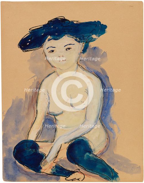 Helene (with fashionable Japanese hairstyle), 1909. Creator: Werefkin, Marianne, von (1860-1938).