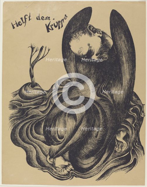 Helft dem Krüppel (Help the Cripples), 1920. Creator: Heinrich Hoerle.
