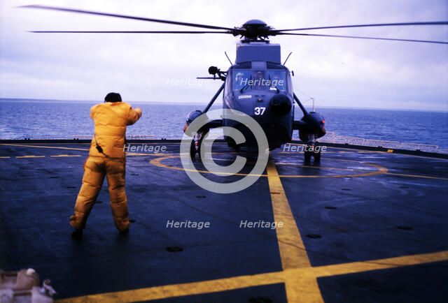 Helicopter, Falklands War, 1982. Creator: Luis Rosendo.