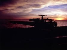 Helicopter, Falklands War, 1982. Creator: Luis Rosendo