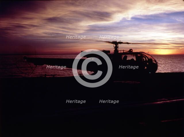 Helicopter, Falklands War, 1982. Creator: Luis Rosendo.