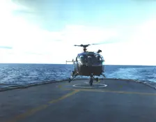 Helicopter, Falklands War, 1982. Creator: Luis Rosendo