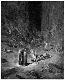 Hell: the city of Dis, Roman god of the underworld, 1863. Artist: Gustave Doré