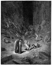 Hell: the city of Dis, Roman god of the underworld, 1863. Artist: Gustave Doré
