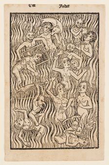 Hell, from the "Seelen Wurzgarten" by Conrad Dinckmut, 1483. Creator: Anonymous