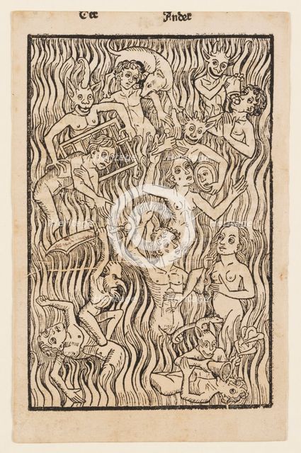 Hell, from the "Seelen Wurzgarten" by Conrad Dinckmut, 1483. Creator: Anonymous.