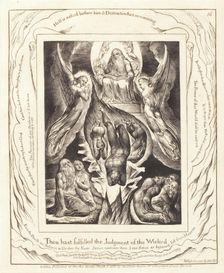 Hell is Naked Before Him and Destruction has no Covering, 1825. Creator: William Blake