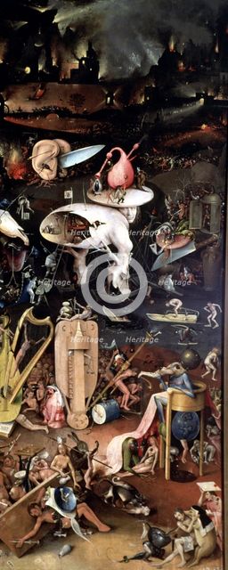 Hell', right panel of the Triptych by El Bosco 'The Garden of Earthly Delights'.