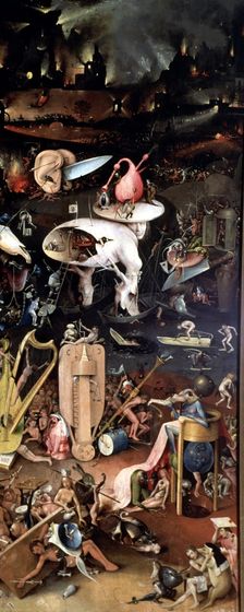Hell right panel of the Triptych by El Bosco The Garden of Earthly Delights