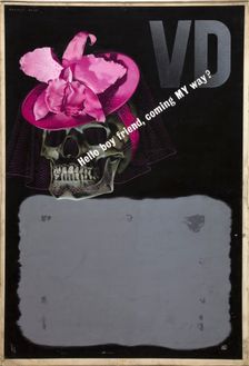 Hello, boy friend, coming MY way? World War II poster, between 1939 and 1946. Creators: Central Office of Information, Reginald Mount