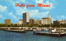 Hello from Miami postcard, 1966