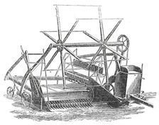 Hellard's Patent Victoria Side-Delivery Reaping and Mowing Machine, 1860. Creator: Unknown