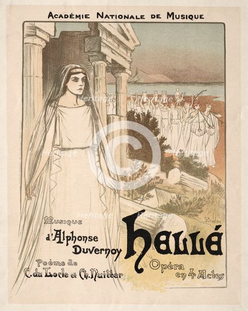 Hellé - Opéra en 4 actes, 1896. Creator: Théophile Alexandre Steinlen (Swiss, 1859-1923).
