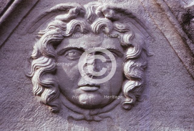 Hellenistic Gorgon from a Sarcophagus from Asia Minor (Turkey), 20th century. Artist: Unknown.