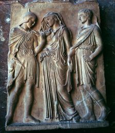 Hellenistic Greek relief of Orpheus and Eurydice, 4th century BC