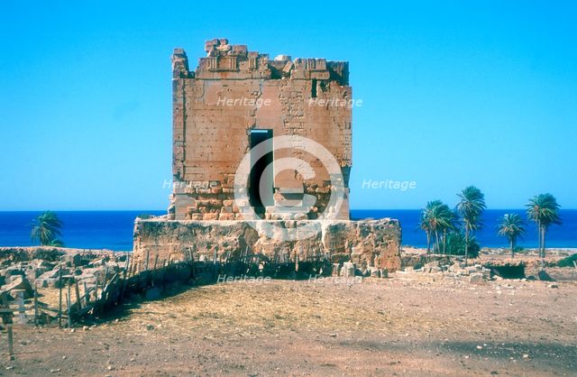 Hellenistic Mausoleum, Tolmeita, Libya. Creator: Vivienne Sharp.